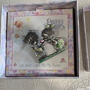 Precious Moments Silver and Pink pin
